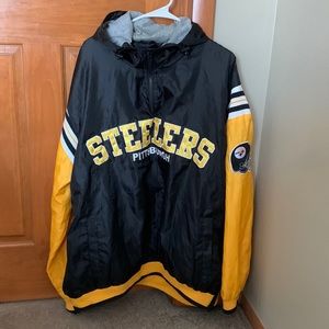 Vintage 90s Steelers Pullover Jacket/Coat